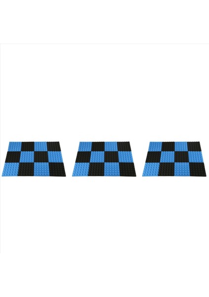 36X Kömür Akustik Köpük Fayans Ses Yalıtımı Köpük Panelleri Stüdyo Ses Dolgu 2 x 10 x 10 Inç (Siyah+Mavi) (Yurt Dışından)