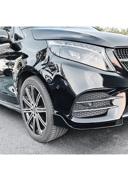 Mercedes-Benz V-Serisi W447 V260 Amg Hat Ön Tampon Dudak Açısı Difüzör Ayırtıcı Spoiler Koruyucu Parlak Siyah (Yurt Dışından) modelleri