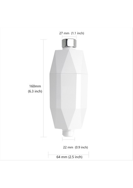 Yağmur Duş Başlığı Ön Filtre Klor Çıkarma Su Yumuşatıcı Saç Yumuşatıcı Banyo Aksesuarları 1 Pcs (Yurt Dışından) indirimleri