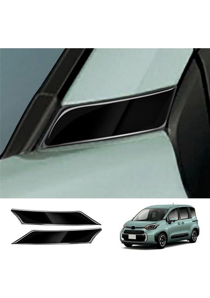 Parlak Siyah Dış Pillar Ön Yan Pencere Paneli Kapak Toyota Sienta Için Garnitür 10 Serisi 2022 2023 (Yurt Dışından) fiyatları