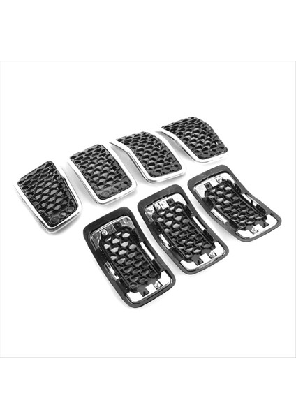 Krom Araba Ön Ekleme Mesh Grille Dekorasyon Kapağı Ön Radyatör Giriş Giriş Izgara Döşeme Jeep Cherokee 2019 2020 2021 (Yurt Dışından)