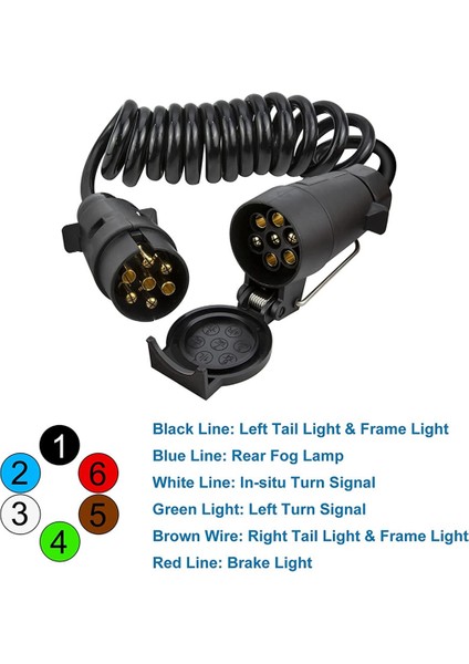 3 Metre 7pin Römork Uzantısı Römork Fişi Soket Konnektörü 7 Çekirdek Rv Elektrik Kablo Konnektörü ile Sarmal Kablo (Yurt Dışından) fiyatları