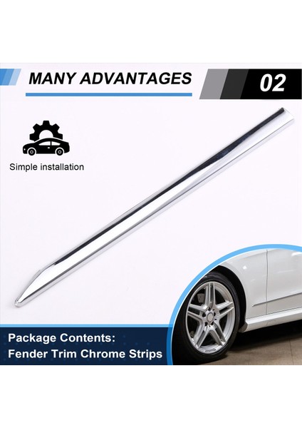 Mercedes-Benz Için Fender Trim Chrome Şeritleri W212 E180 E200 E250 E300 E320 E350 2126903362 (Yurt Dışından) indirimleri