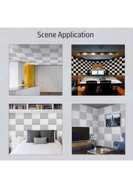 15 Paket 12X8X4 Inç Akustik Duvar Panelleri Kendi Yapışkanlı Ses Emici Panel Stüdyoları Kaydetmek Için Beyaz (Yurt Dışından) modelleri