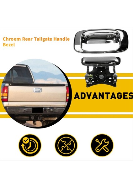 Chroem Arka Bagaj Kapağı Koyu Çerçevesi Chevy Silverado Gmc Sierra Için Set Seti 1999-2006 15997911 15228539 15228541 15228540 (Yurt Dışından) fiyatları