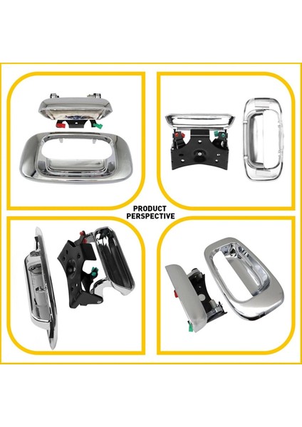 Chroem Arka Bagaj Kapağı Koyu Çerçevesi Chevy Silverado Gmc Sierra Için Set Seti 1999-2006 15997911 15228539 15228541 15228540 (Yurt Dışından) modelleri