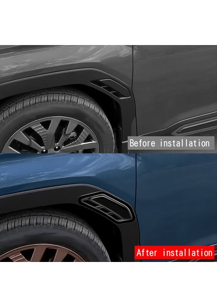 Subaru Forester 2025 Parlak Siyah Için Araba Yan Kanat Hava Akışı Giriş Kapağı Kapak Yan Çamurluk Trim Çerçeve (Yurt Dışından) indirimleri