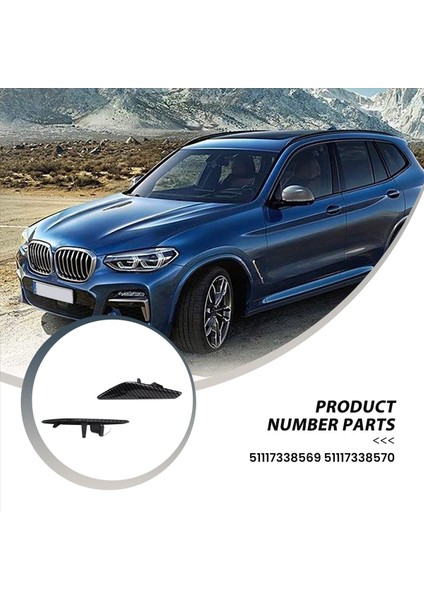 Araba Ön Taraf Çamurluk Karbon Fiber Döşeme Kaplama 51117338569 51117338570 Bmw X3 F25 2011-2018 X4 F26 2014-2021 (Yurt Dışından) indirimleri