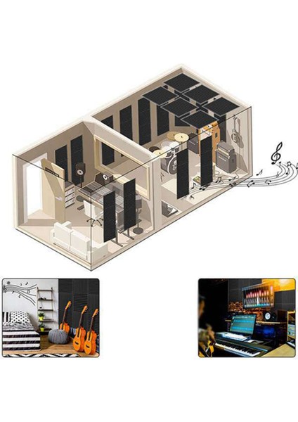 12 Pcs Akustik Köpük Kartı Stüdyo Fayans Akustik Köpük Ses Geçirmez Piramit Stüdyo Duvar Paneli 2 5X30X30CM (Yurt Dışından) modelleri