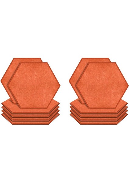 12 Paket Altıgen Akustik Paneller Ses Düzeltme Dolgusu Bacağlı Kenar Ses Panelleri Kayıt Stüdyo Ofisi Ana Sayfa (Yurt Dışından)