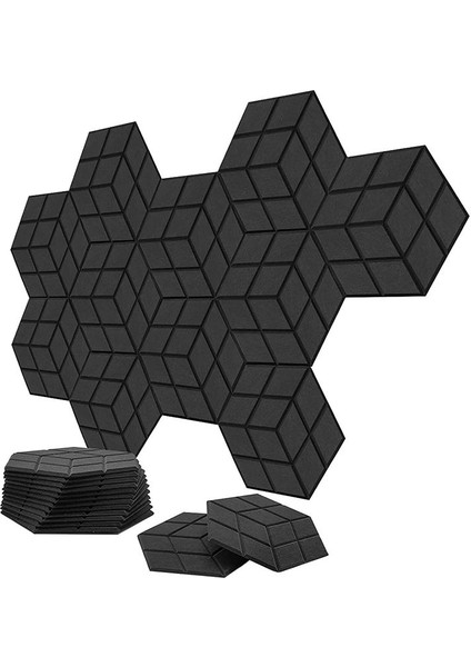 12 Paket Kendinden Yapışkan Akustik Ses Geçirmez Köpük Panelleri 13 8 x 12 X0 4inch Stüdyolar/kayıt Stüdyoları/ofisleri Için Siyah (Yurt Dışından)