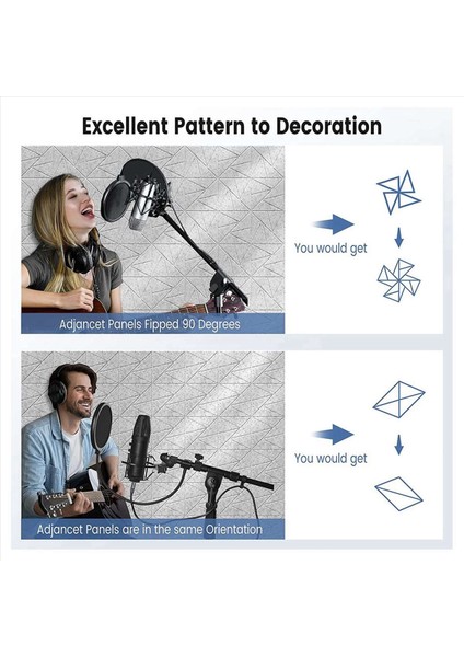 36 Pack Akustik Paneller Kendinden Yapışkanlı 12X 12X 0 4 Inç Ses Geçirmez Köpük Panelleri Ses Panelleri Yoğunluk Gümüş Gri (Yurt Dışından) indirimleri