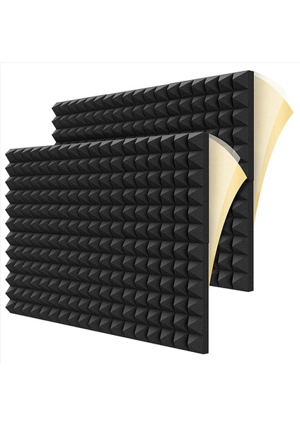 48PCS Ses Geçirmez Köpük Paneller Duvar Stüdyo Ev ve Ofis Için 2 Inç x 12 Inç x 12 Inç Piramit Şekilli Akustik Paneller (Yurt Dışından) fiyatları
