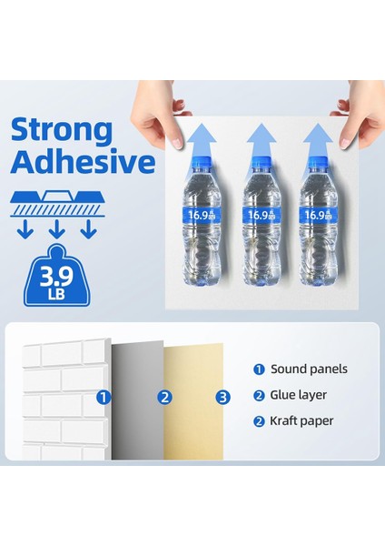12 Paket Akustik Paneller Kendinden Yapışkanlı 12 x 12 x 0 4 Inç Ses Geçirmez Duvar Panelleri Ev Stüdyosu Ofis Dekor Beyaz (Yurt Dışından) modelleri