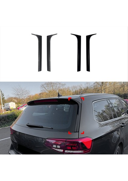 Araba Arka Cam Yan Spoiler Kanardlar Vw Passat B8 B8 5 Arka Ön Cam Yan Kanat Çıkartması Parlak Siyah (Yurt Dışından) modelleri