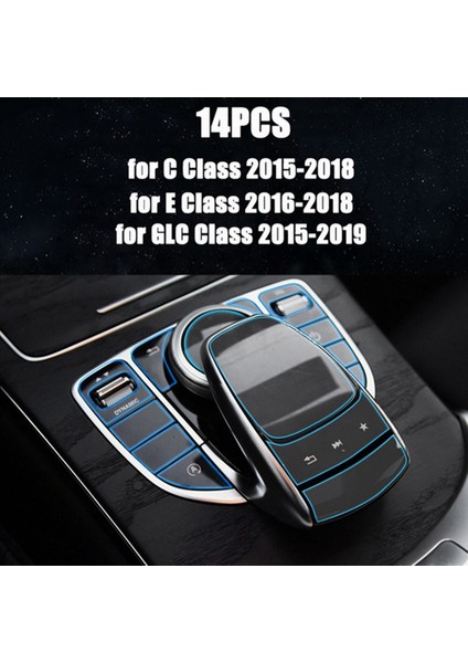28PCS Merkezi Kontrol Medya Düğmesi Fare Ekranı Tpu Koruyucu Film Mercedes Benz C E Glc W213 W205 X253 2015-2019 (Yurt Dışından) modelleri