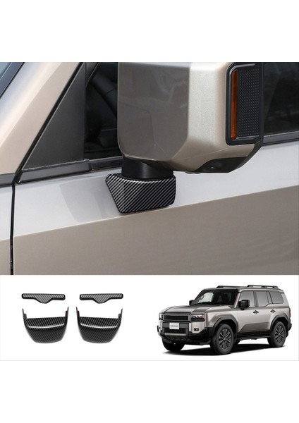 Toyota Prado LC250 2024 Karbon Fiber Için Araba Dikiz Ayna Taban Trim Sticker Araç Dış Dekorasyon Aksesuarları (Yurt Dışından) fiyatları