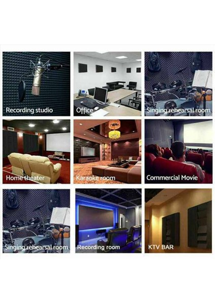 18 Pcs Akustik Paneller Köpük Tahtası Stüdyosu Ses Emici Güvenlik Duvarı Karoları Yankı ve Gürültüyü Azaltmaya (Yurt Dışından) indirimleri