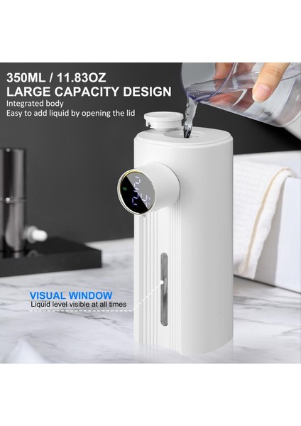 Dokunulmaz Otomatik Köpük Sabun Dağıtıcı 11.83 Oz, 5 Ayarlanabilir Seviye, Mutfak ve Banyo Sıvı Beyaz Için Uygun (Yurt Dışından) fırsatları