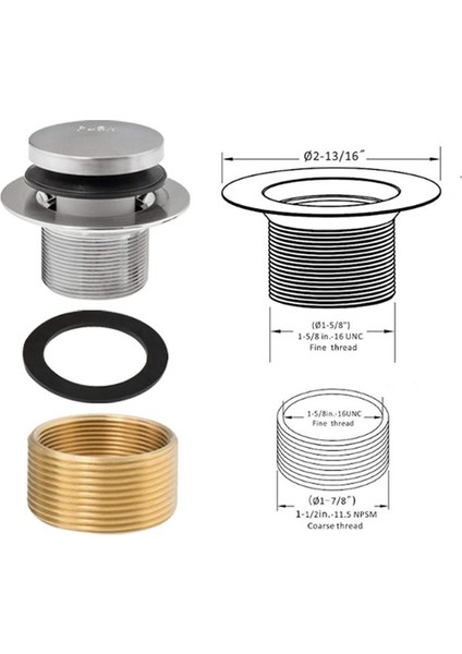 Koku Dayanıklı Küvet Tahliye Küvet Tapası Trim Kiti Çift Delikli Taşma Paneli Yedek Küvet Drenaj Kiti (Gümüş) (Yurt Dışından) fiyatları