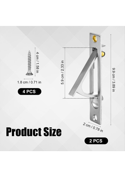 2pcs Cep Kapı Kenar Çekme, Vidalı 304 Paslanmaz Çelik Cep Kapısı Tutağı, Banyo Dolabı Koridoru Için Kapı Donanımı (Yurt Dışından) fiyatları