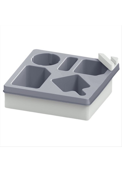 Kanepe Kupa Tutucu Tepsi Araba Arka Koltuk Kupası Tutucu Taşınabilir Plaj Kampı Atıştırmalık Saklama Kutusu Gri (Yurt Dışından)