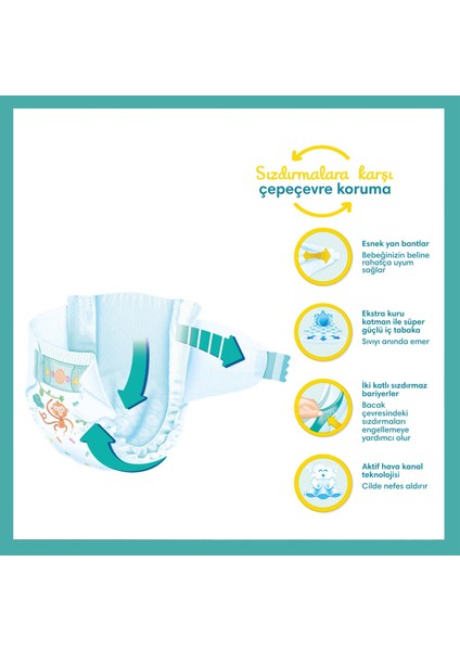 Aktif Bebek, Bebek Bezi 6 Numara, 102 adet