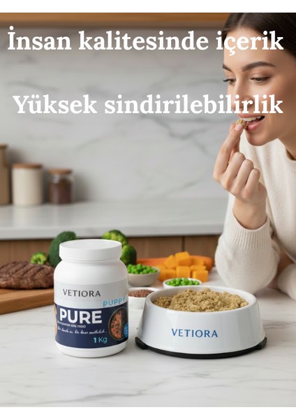 Yeni Nesil Küçük Irk Yavru Köpek Maması, İnsan Sınıfı Formunda, Et, Tahıl, Meyve, Sebze 1 kg