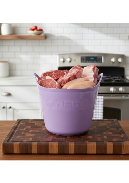 Mor, Esnek Plastik Kova – 42 Litre, Kurban Kovası, Esneyebilen Oyuncak ve Çamaşır Sepeti modelleri