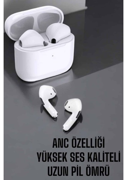 Beyaz Yeni Nesil Pro Bluetooth Kulaklık Yüksek Ses Kaliteli Anc Özelliği fiyatları