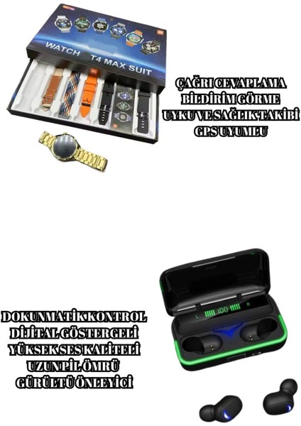 Powerbank Bluetooth Kulaklık ve Akıllı Saat 7 Kordonlu Metal Kordon Plastik Kordon fiyatları