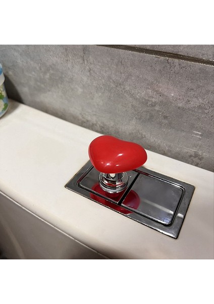 Tuvalet Pres Düğmesi Kalp Şekilli Basın Deposu Itme Anahtarı Tuvalet Banyo Odası Dekor Beyaz (Yurt Dışından) modelleri