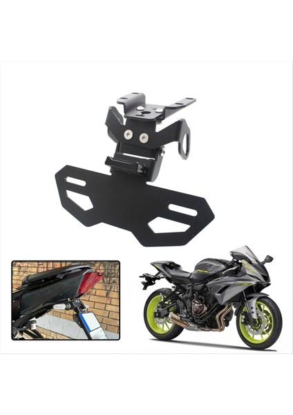 Yamaha Yamaha Için Kayıt Plakası Tutucu Yzf R7 MT07 Fz-07 Motosiklet Kuyruğu Düzenli Çamurluk Eliminator Lisans Numarası LED Çerçeve (Yurt Dışından) fırsatları