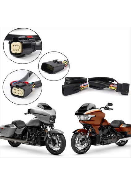Motosiklet LED Tour-Pak Kablo Demeti 12 Pin To 6pin Adaptör Harness Harley Cvo Yolu Glide Flide Fltrxse/cvo Street Gide 2024 (Yurt Dışından) indirimleri