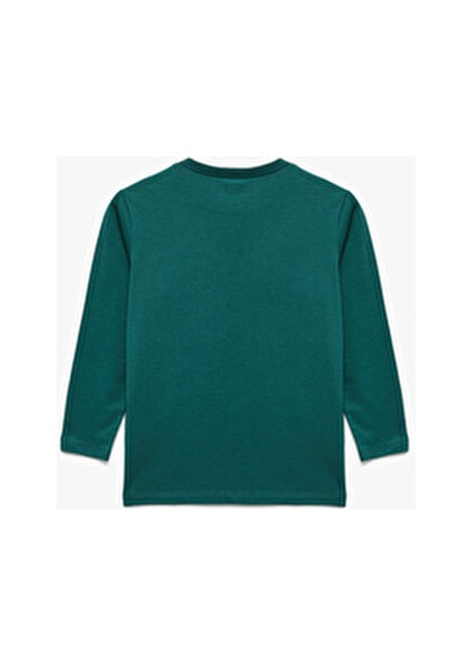 Pamuklu Uzun Kollu Futbol Baskılı Tişört Erkek Çocuk Günlük Stil Bisiklet Yaka fırsatları