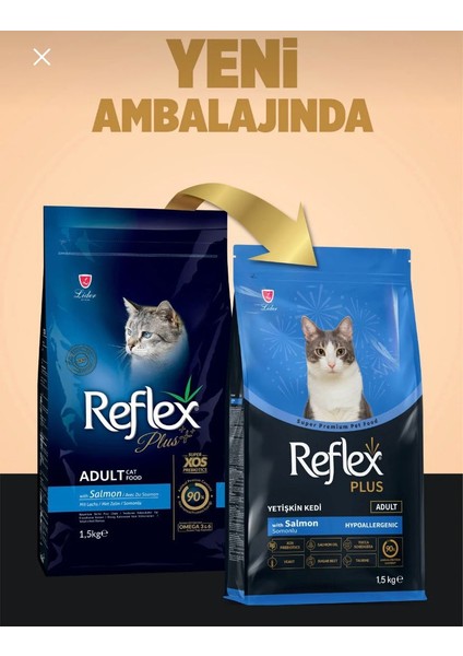 Plus Adult Somonlu Yetişkin Kedi Maması 1.5 kg