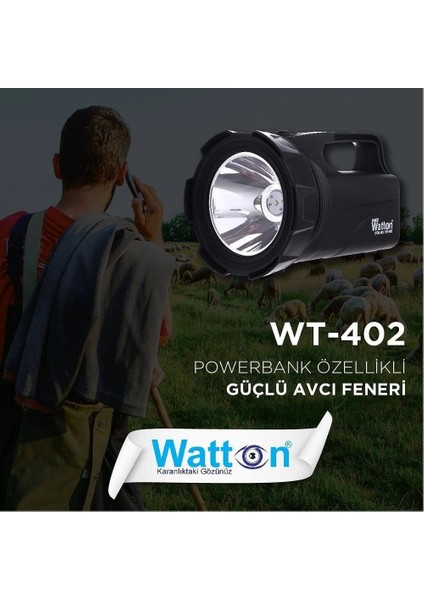 Profesyonel Avcı Feneri 30 W Gücünde WT-402