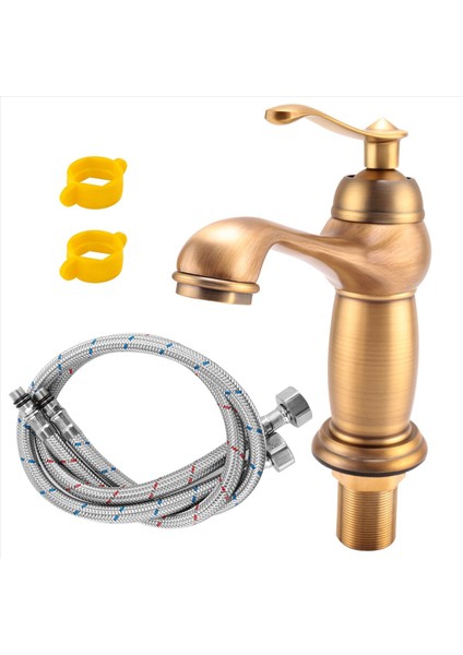 Banyo Havzası Musluk Antika Pirinç Mikser Katı Bakır Lüks Avrupa Tarzı Musluk Muslukları (Yurt Dışından)