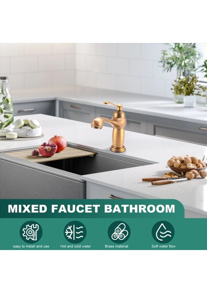Banyo Havzası Musluk Antika Pirinç Mikser Katı Bakır Lüks Avrupa Tarzı Musluk Muslukları (Yurt Dışından) fırsatları