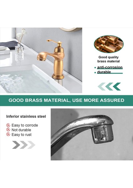 Banyo Havzası Musluk Antika Pirinç Mikser Katı Bakır Lüks Avrupa Tarzı Musluk Muslukları (Yurt Dışından) indirimleri