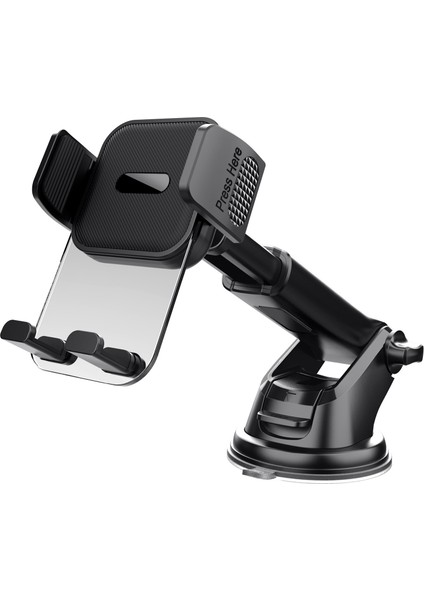 Güçlü Emişli Araç Telefon Tutucu Gösterge Paneli Ön Cam Ayarlanabilir Uzatılabilir Montaj Braketi (Yurt Dışından)