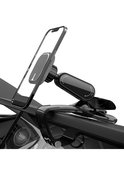 Çok Işlevli Evrensel Araç Gösterge Paneli Telefon Kelepçesi Tutucu 360 Derece Dönebilen Manyetik Cep Telefonu Tutucu Standı Telefon Numarası Etiketi ile (Yurt Dışından)