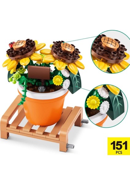 MNB08000 Max Saksı Bitkileri Sürprizi 151 Parça Nessiworld modelleri