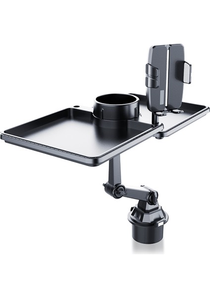 Çift Gıda Tepsisi ile Evrensel Çok Fonksiyonlu Araba Bardak Tutucu Cep Telefonu Kelepçesi Braketi (Yurt Dışından)