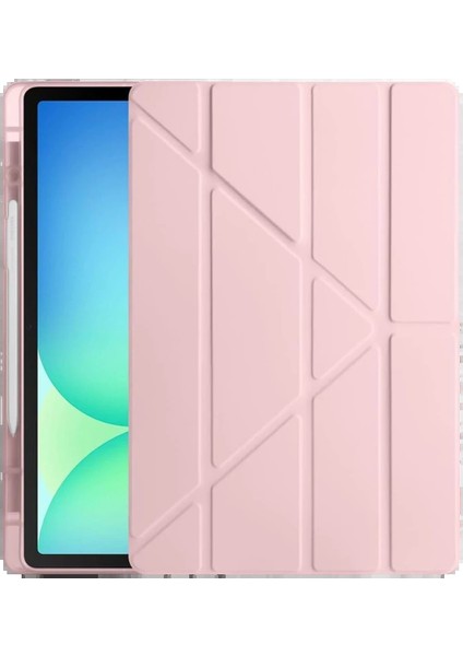 CPT83 iPad Pro 11 (2024) Kılıf Kalemlikli Hugo Tablet Kılıfı - Rose Gold
