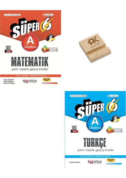 Nitelik 6. Sınıf Matematik ve Türkçe (A) Süper Yeni Nesil Geçiş Kitabı + Telefon Standı