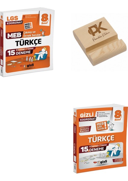 Gizli Lgs 8. Sınıf Koordinat Türkçe Çıkmış Sorular ve 8 Sarmal 7 Genel Deneme + Pk Telefon Standı