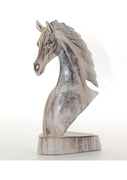 Ahşap At Büstü 25 cm