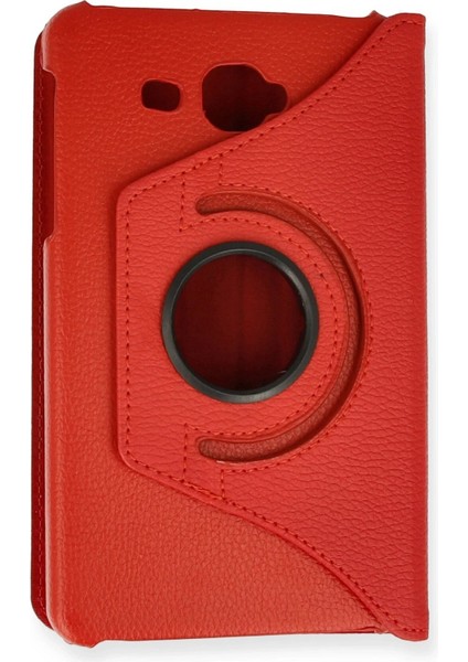 CPT83 Samsung Galaxy T280 Tab A 7 Kılıf 360 Tablet Deri Kılıf - Kırmızı fiyatları