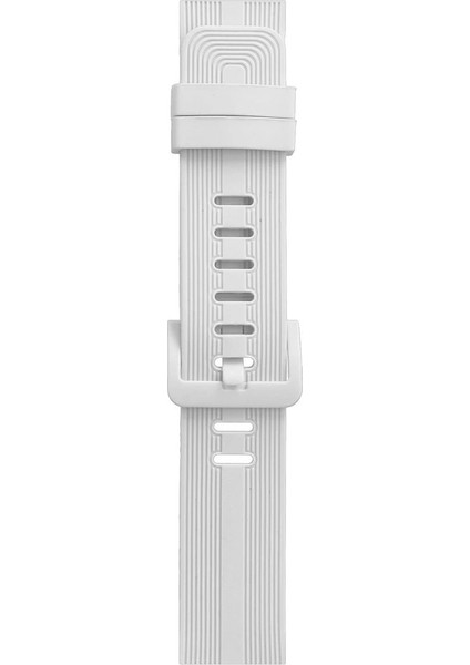 CPT83 Apple Watch 38MM KR408 Çizgili Silikon Kordon - Beyaz modelleri